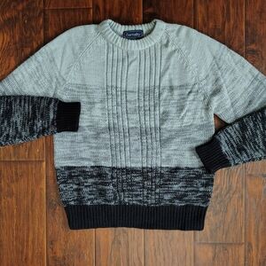 Vintage 90s Barnaby ombre striped knit pullover sweater Size XL